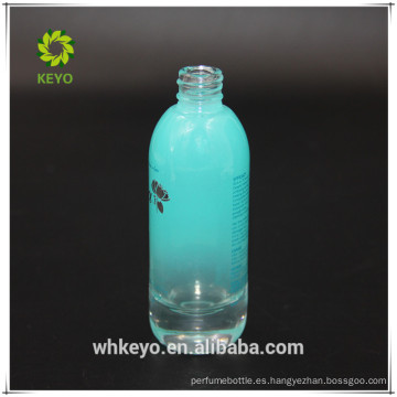 Venta al por mayor botella de dropper de cristal cosmética coloreada azul 30ml